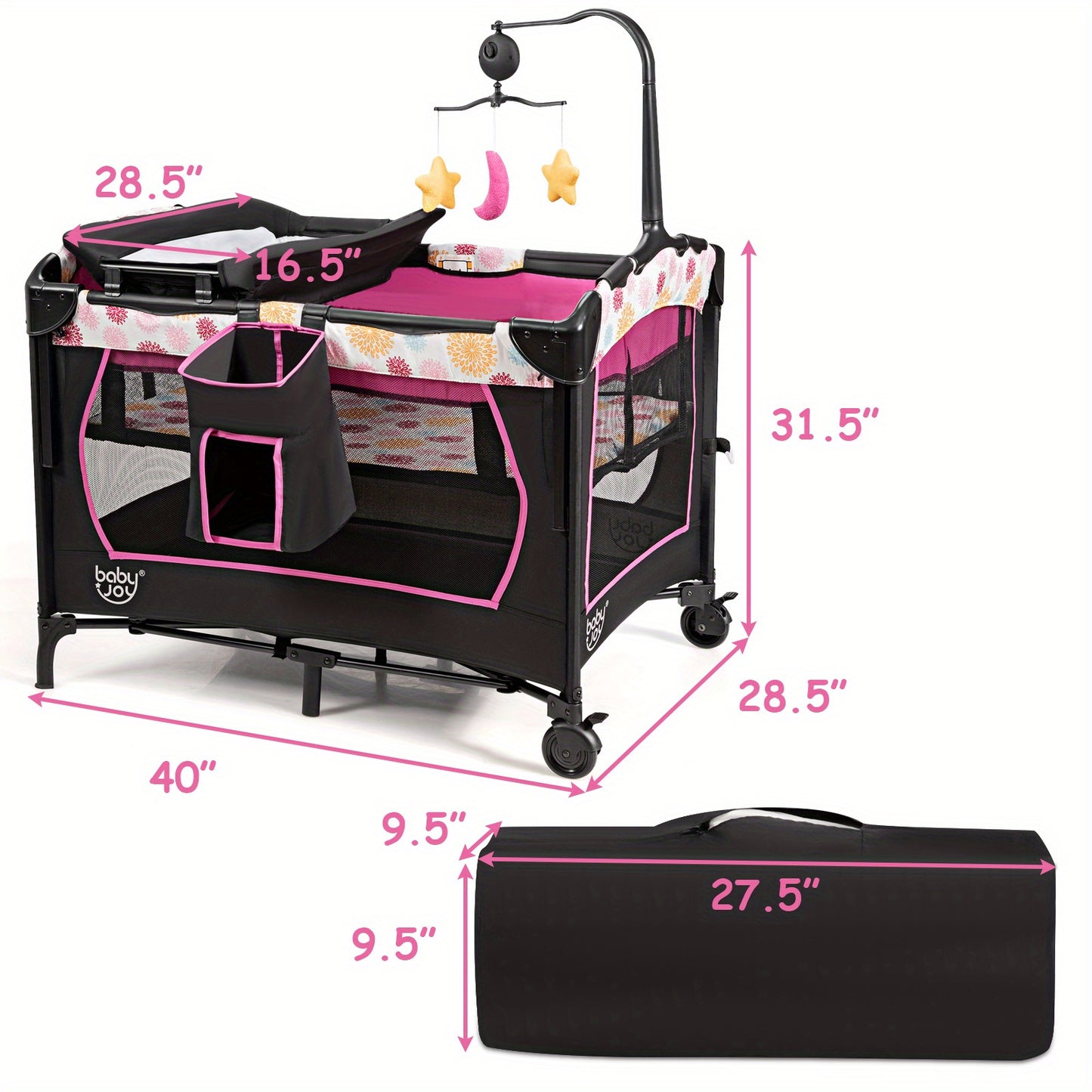 3-in-1 Convertible Portable Baby Playpen