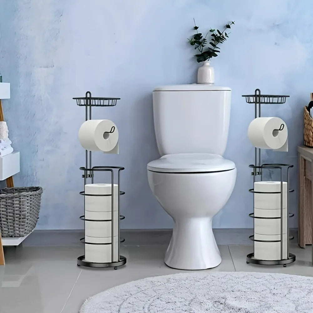 2-piece toilet paper holder, free-standing toilet paper holder