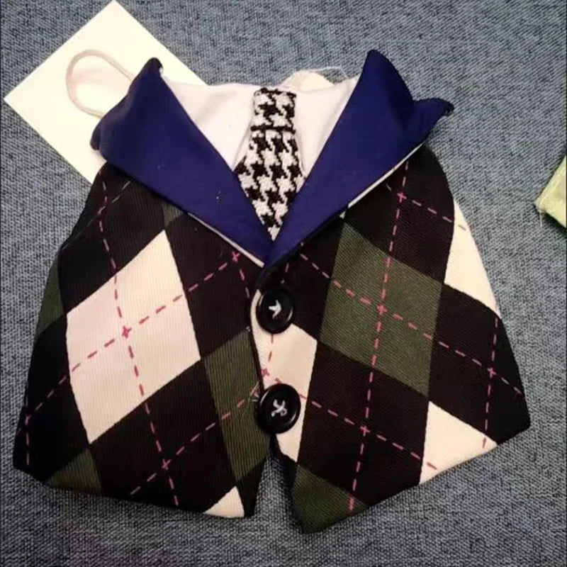 Headsome Rabbit Chinchillas School Uniform Clothes with Harness Walking Pet Harnesses and Leash Set