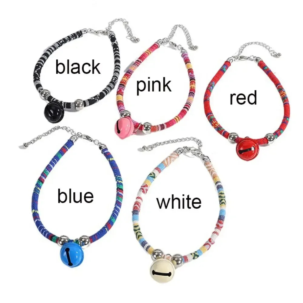 Ethnic Wind Cat Collar National Style Bell Fashion Pet Collar