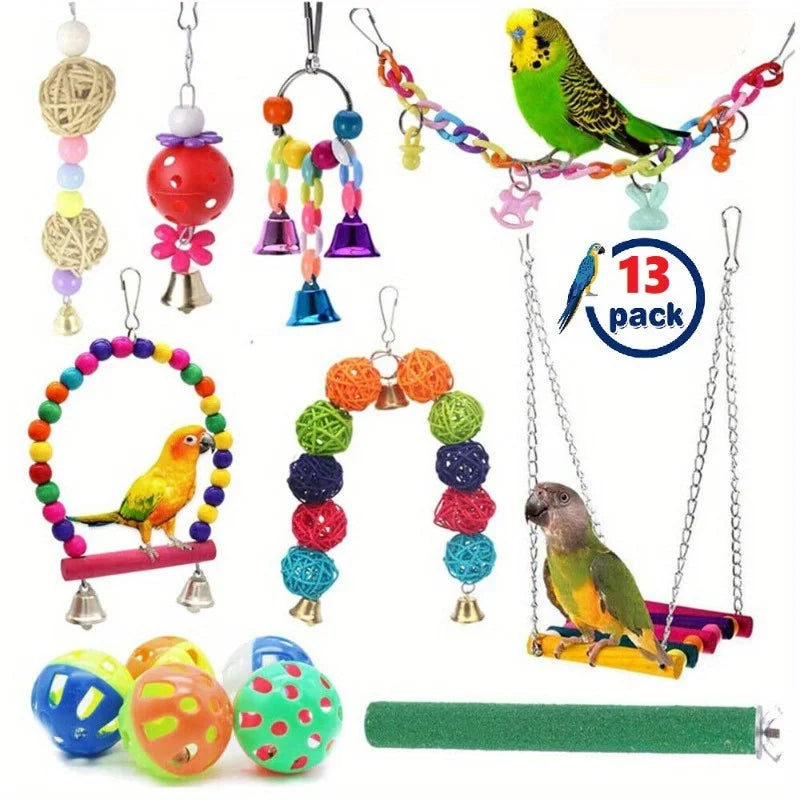 Parakeet Cage Hammock Hanging Toys
