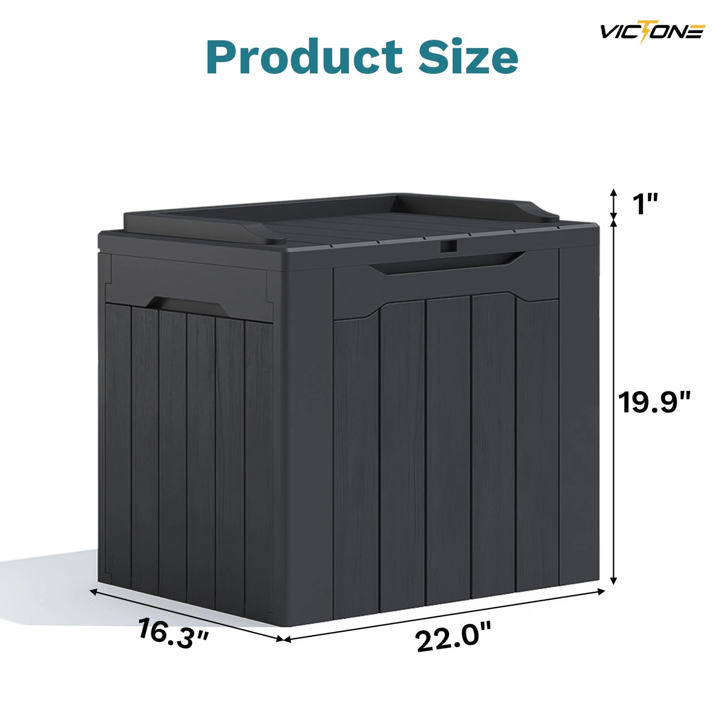 32 Gallon Resin Waterproof Storage Box for Patio or Pool