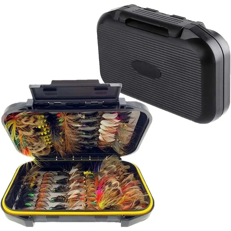 Fly Fishing Flies Kit, 50/114Pcs Handmade Fly Fishing Gear with Dry/Wet Flies, Streamers, Fly Assortment Trout Bass Fishing