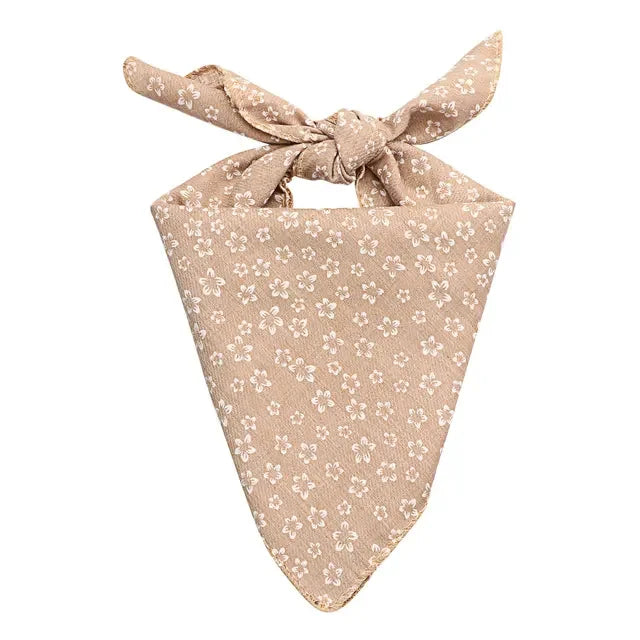 Pet Bandanas Plaid Dots Style Cotton Washable Bandanas For Puppies Kittens