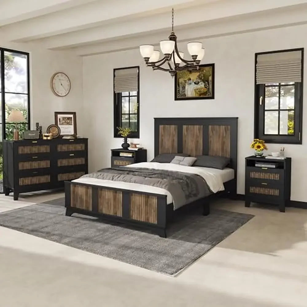 Farmhouse Style 4-Piece Full Bedroom Set