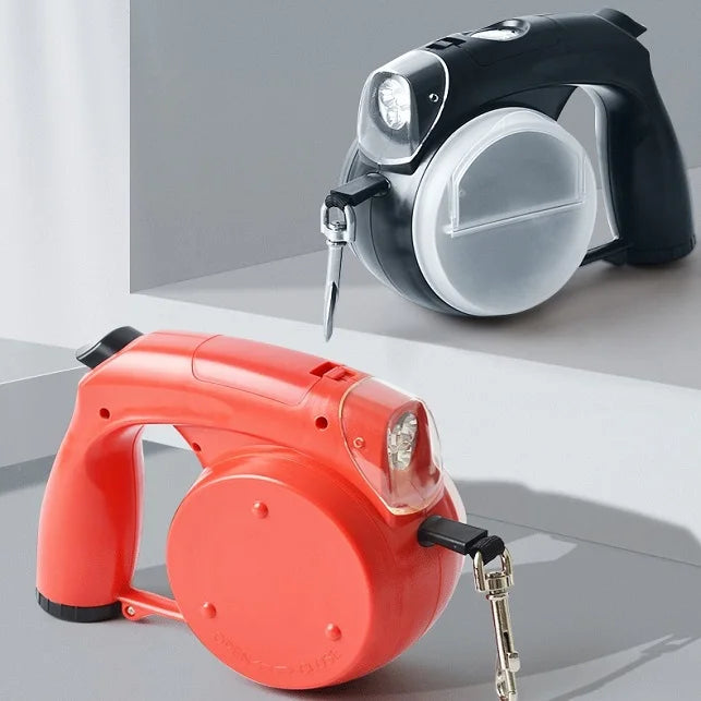 Retractable Adjustable Multifunctional LED Night Walking Leash