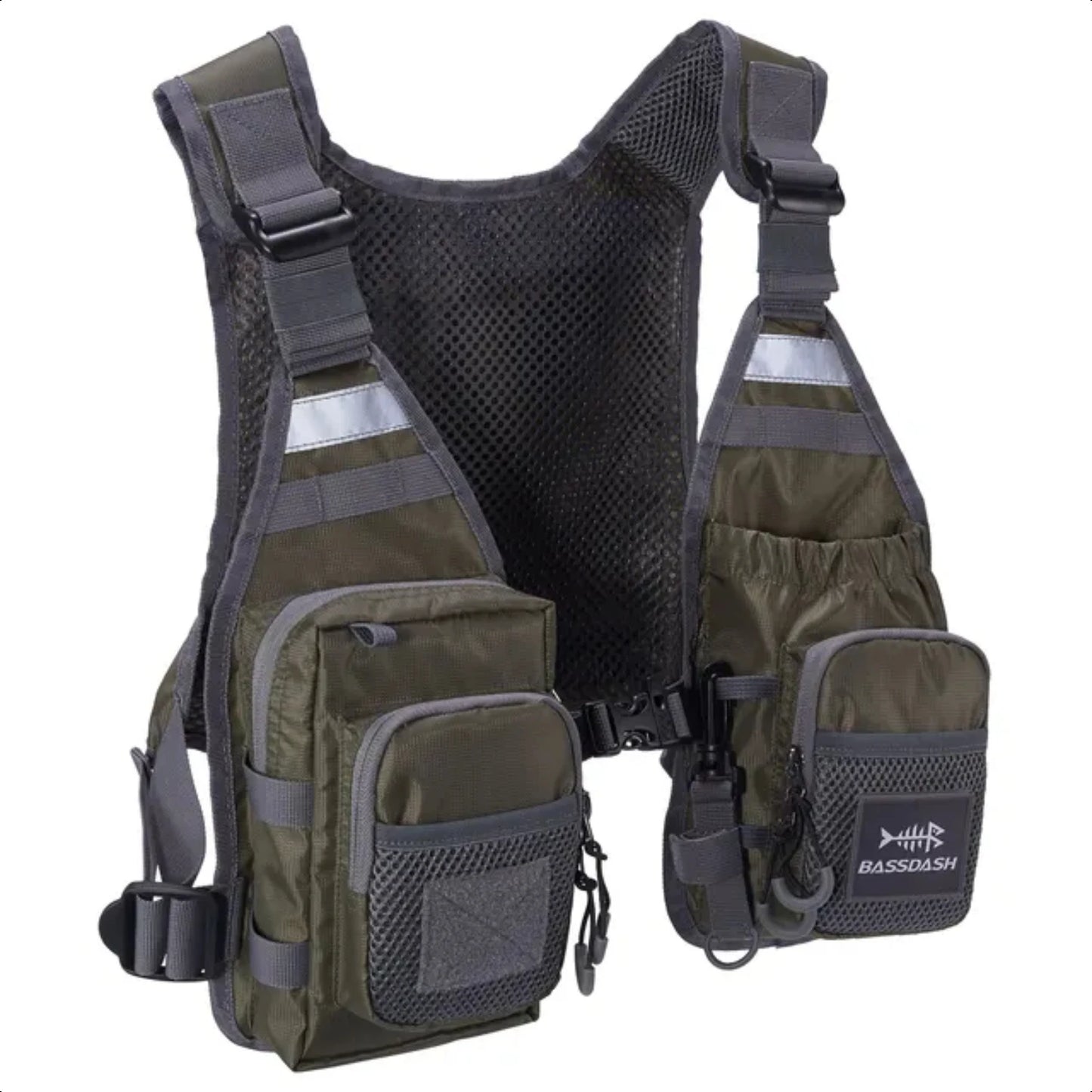 FV08 Ultra Lightweight Fly Fishing Vest Men and Women Portable Chest Pack One Size Fits Most