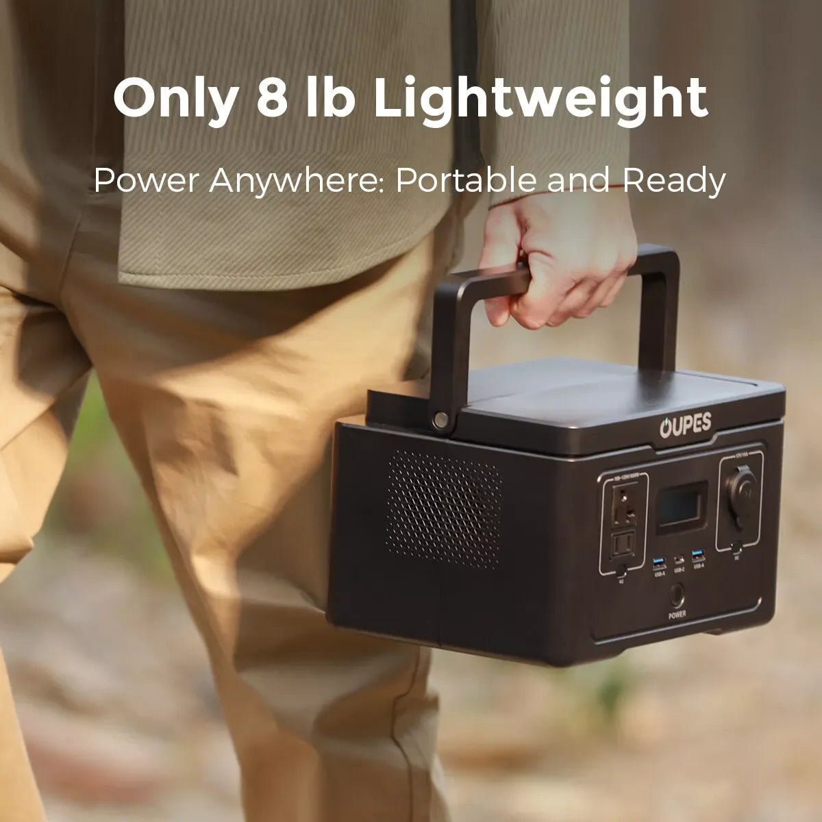 OUPES Exodus 600 Portable Power Station 600W 256Wh(1200w Surge) LFP Generator Camping Outdoor
