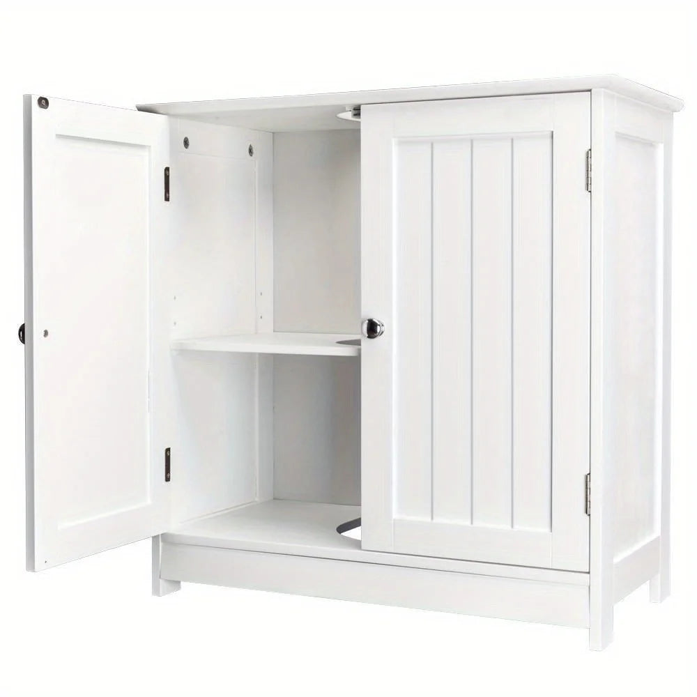 Bathroom double door shelf cabinet basin
