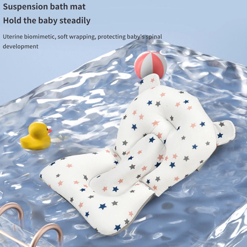 Portable Collapsible Baby Bathtub with Soft Cushion (Pink)