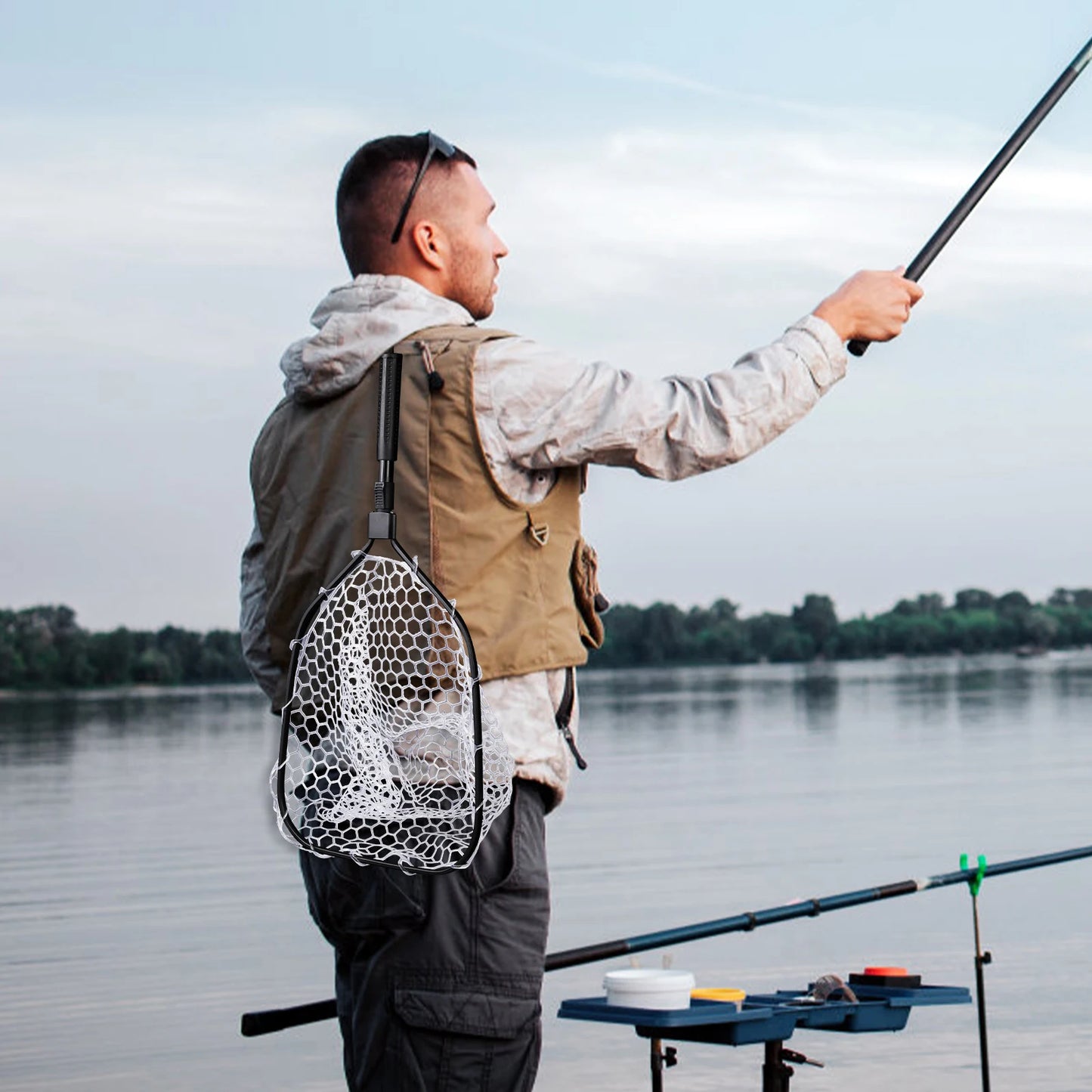Foldable Fish Net for Trout Fly Fishing