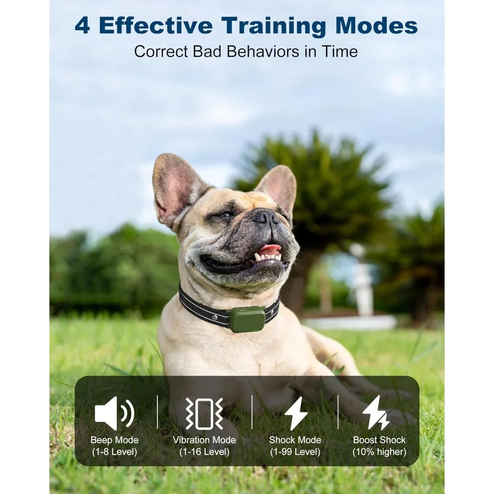 Dog Shock Collar, 3300FT Dog Training Collars with Remote IPX7 Waterproof with 4 Training Modes, Rechargeable E-Collar