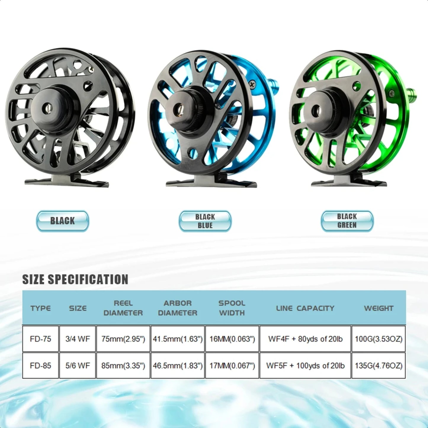 Fly Fishing Reel -machined Aluminum Alloy Body Trout Bass 3/4 5/6 Fly Reels Fishing Tackle