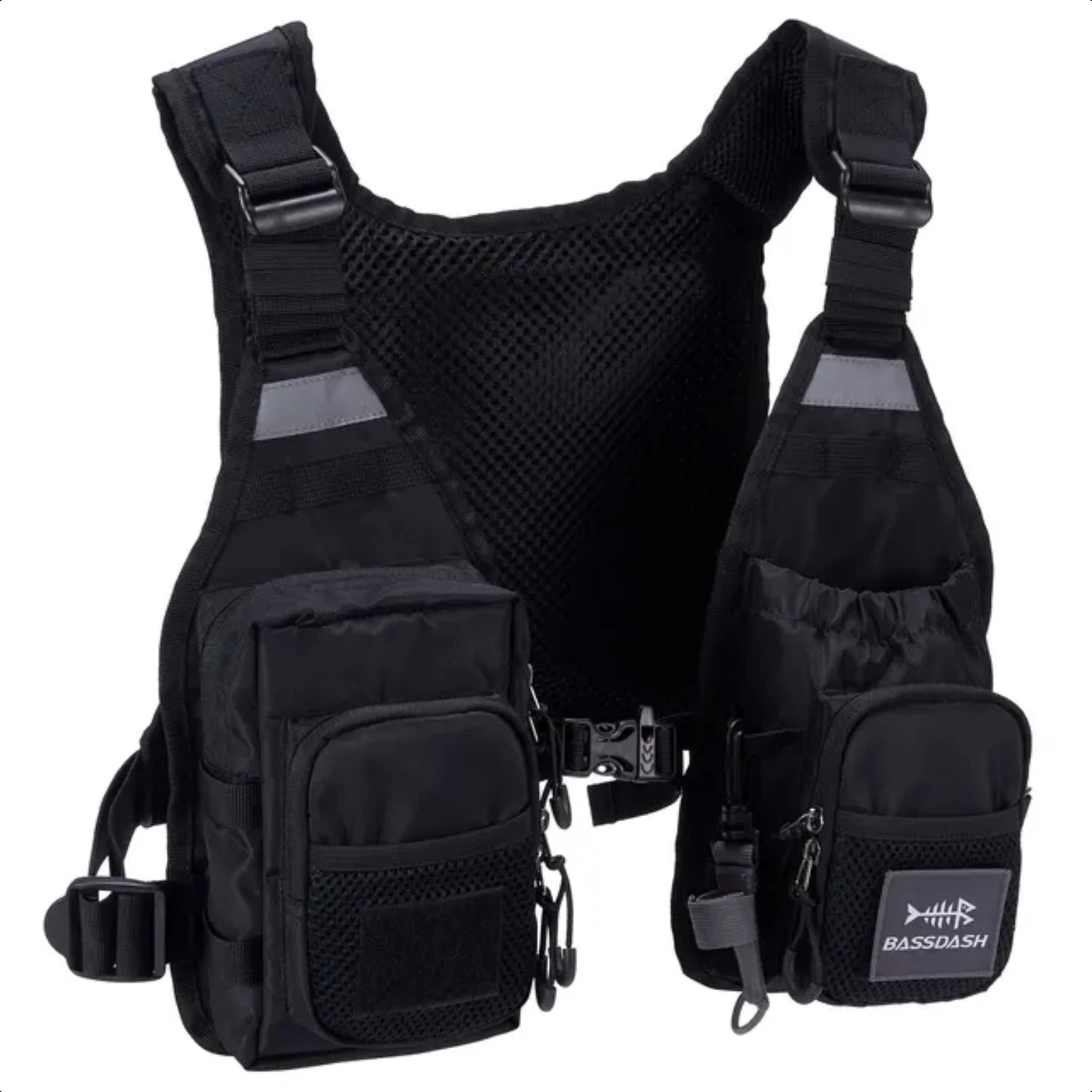 FV08 Ultra Lightweight Fly Fishing Vest Men and Women Portable Chest Pack One Size Fits Most