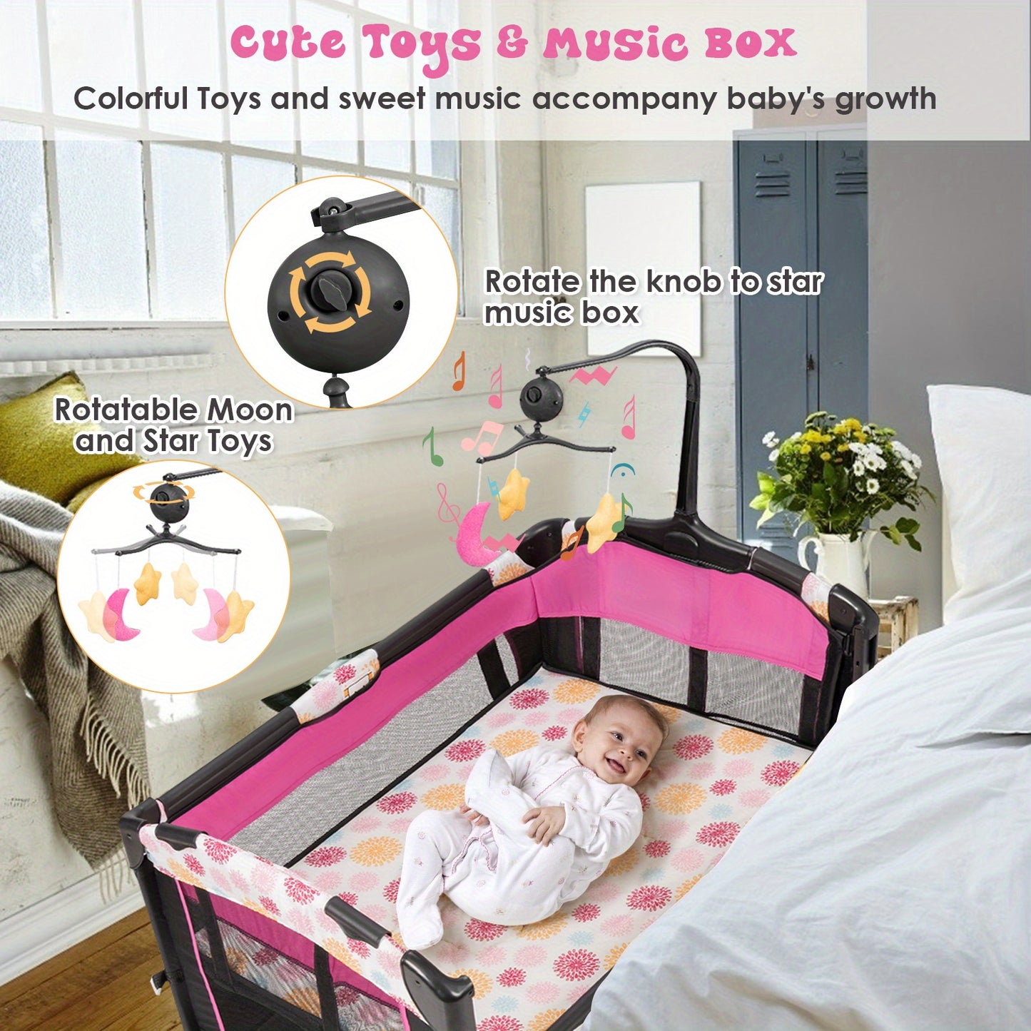 3-in-1 Convertible Portable Baby Playpen