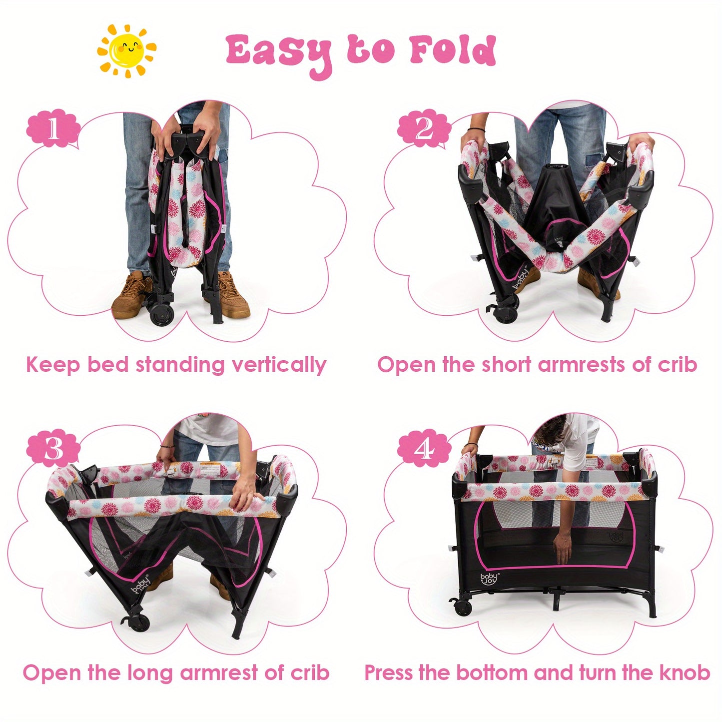 3-in-1 Convertible Portable Baby Playpen
