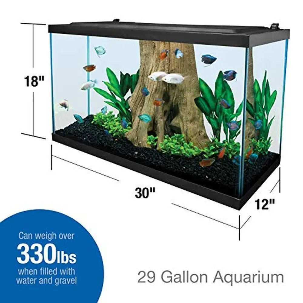 29 Gallon Rectangular Glass Aquarium Fish Tank