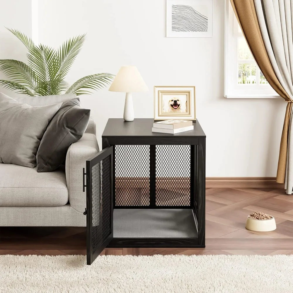 Dog Crate with Tray and Cushion