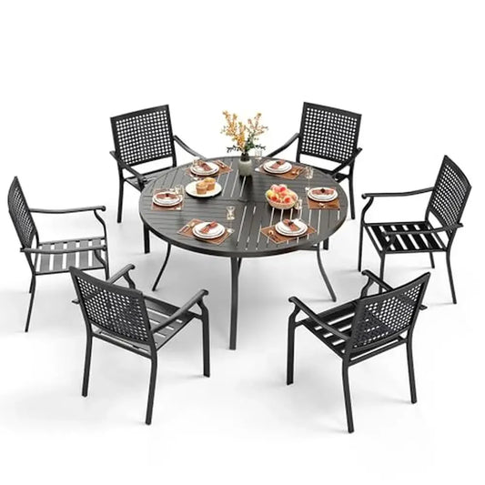 7 Piece Outdoor Round Dining Set