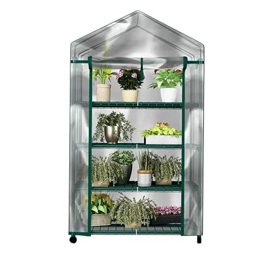 Portable Mini Greenhouse with Locking Wheels