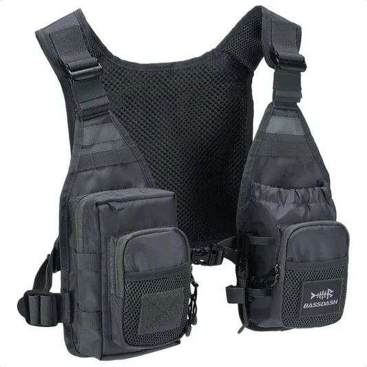FV08 Ultra Lightweight Fly Fishing Vest  Men and Women Portable Chest Pack One Size Fits Most