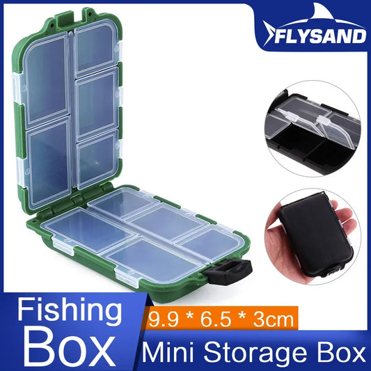 FLYSAND 10 Compartments Fishing Box Mini Storage Box