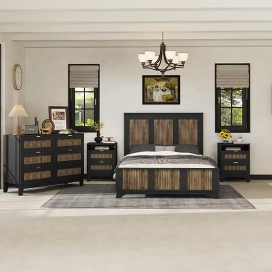 Farmhouse Style 4-Piece Full Bedroom Set