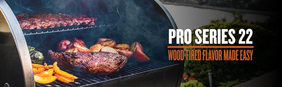 Pro 22 Electric Wood Pellet Grill and Smoker 450 Degree Max Temperature